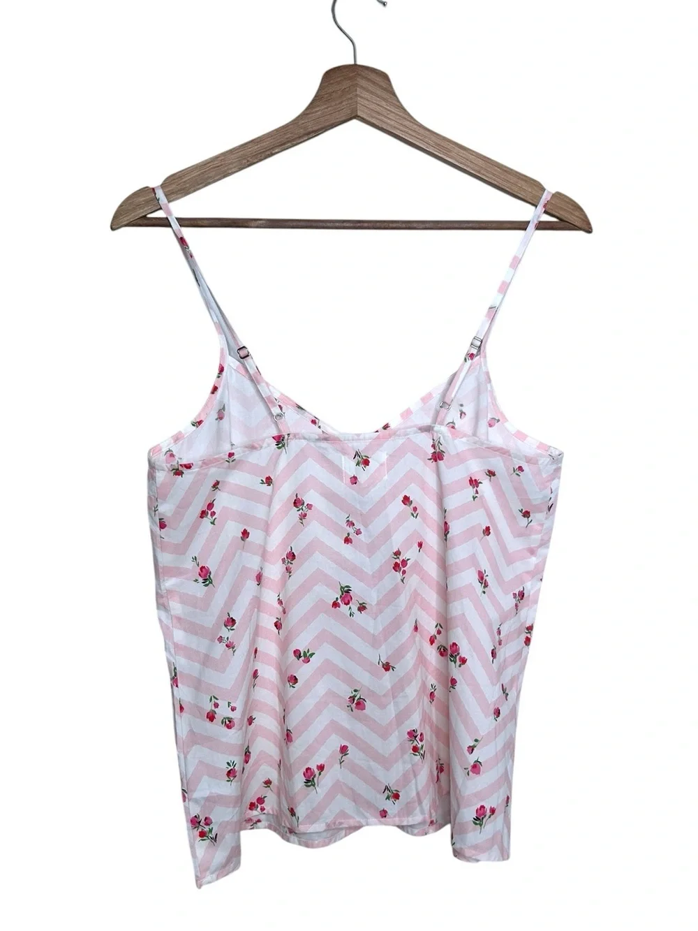 BedHead PJS Pink Rose Chevron Print Organic Cotton Pajamas Set Women’s Size XS